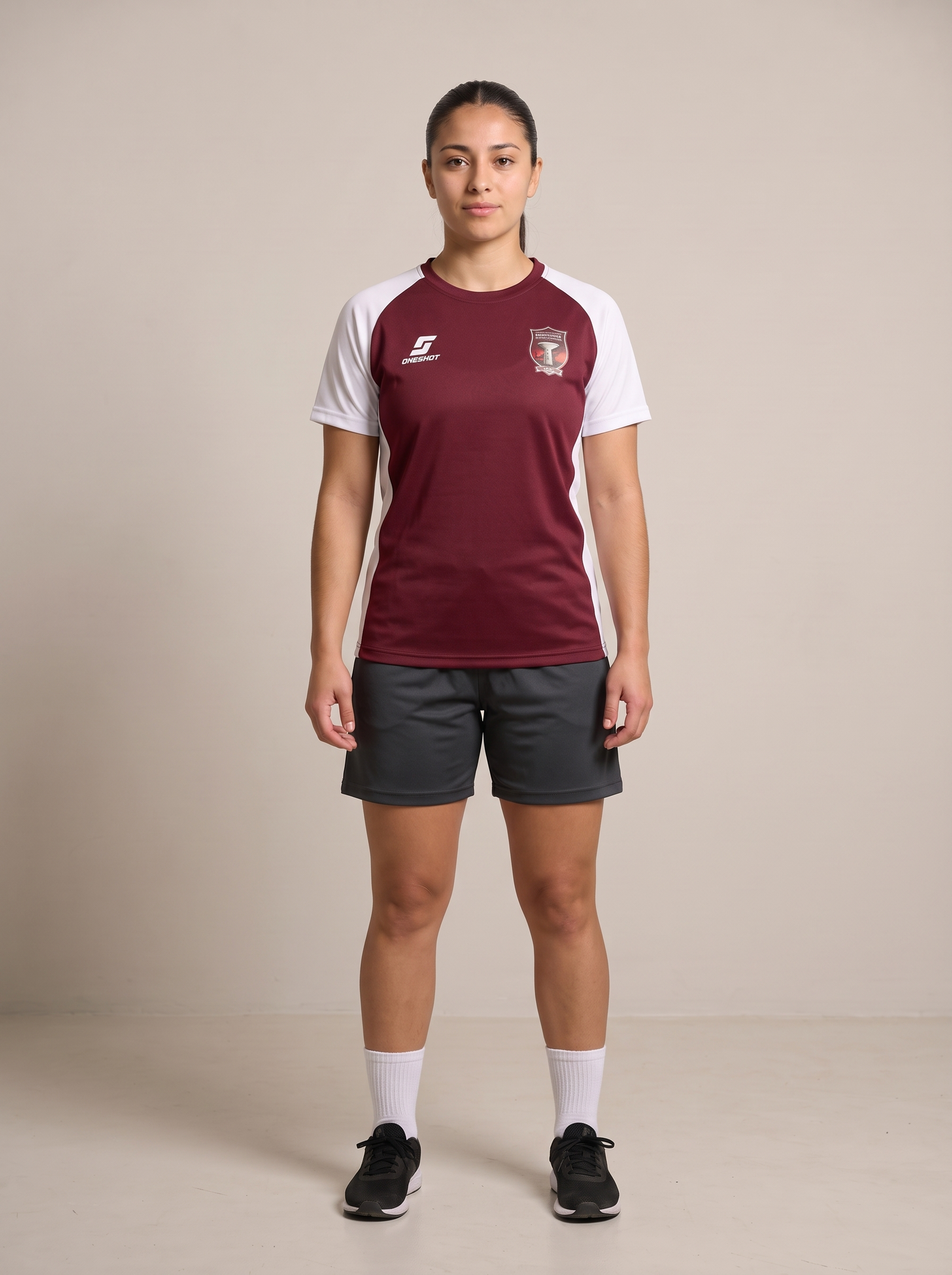 Remera de entrenamiento femenina oficial 2026 de Defensores de Pico Truncado, frente