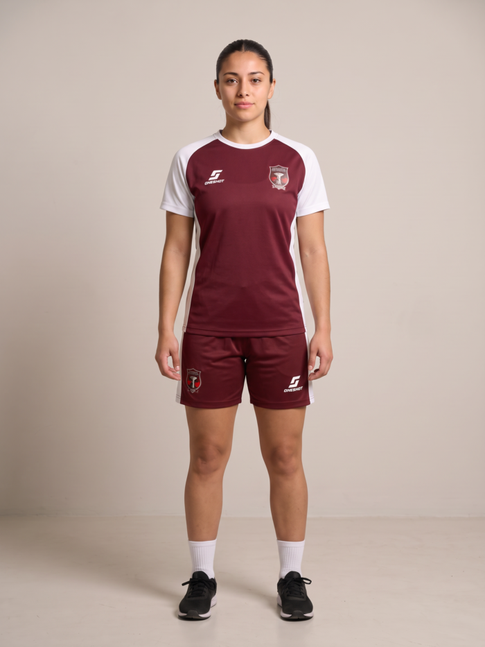 Conjunto de entrenamiento femenino oficial 2026 de Defensores de Pico Truncado, frente