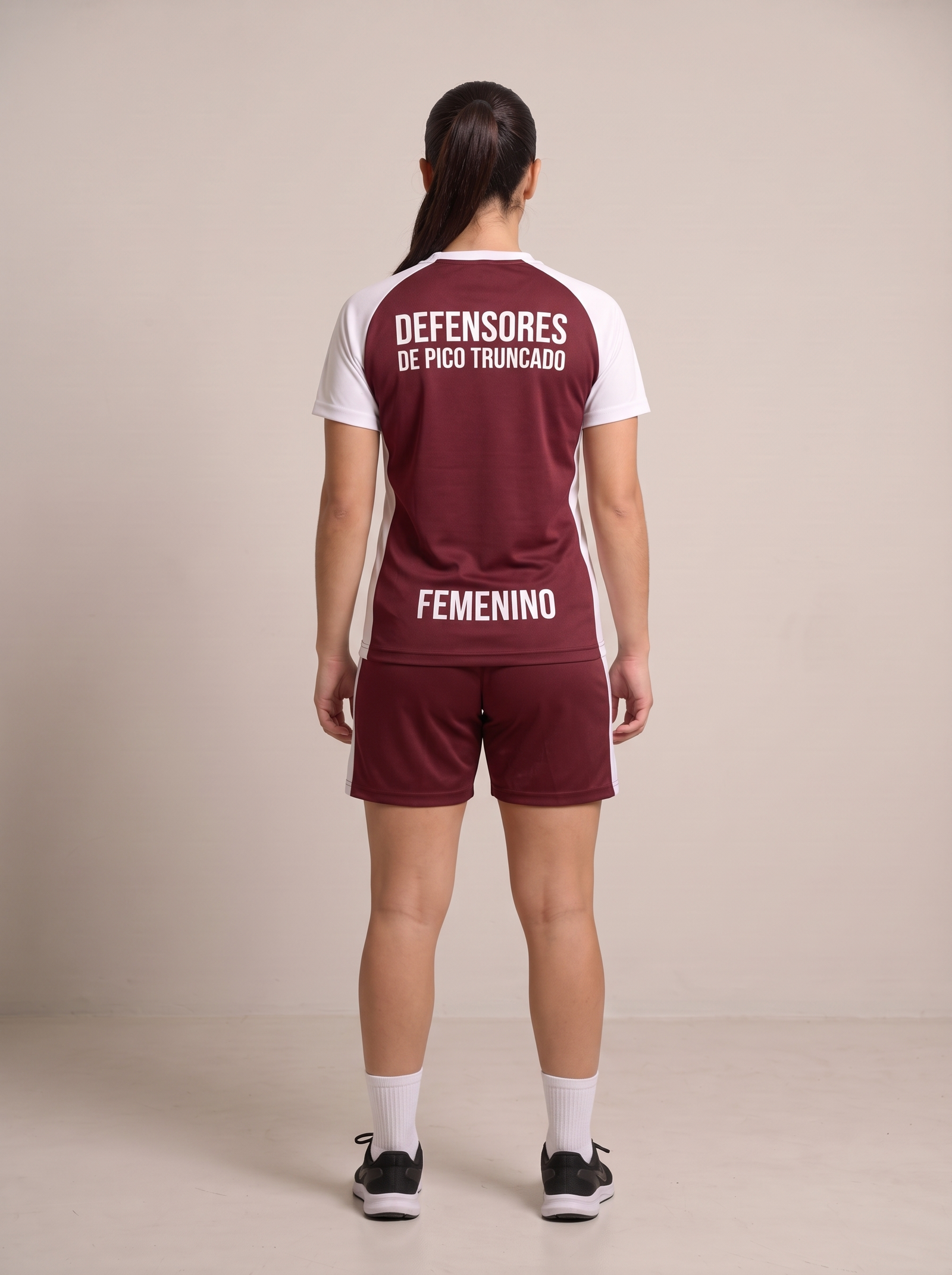Conjunto de entrenamiento femenino oficial 2026 de Defensores de Pico Truncado, espalda