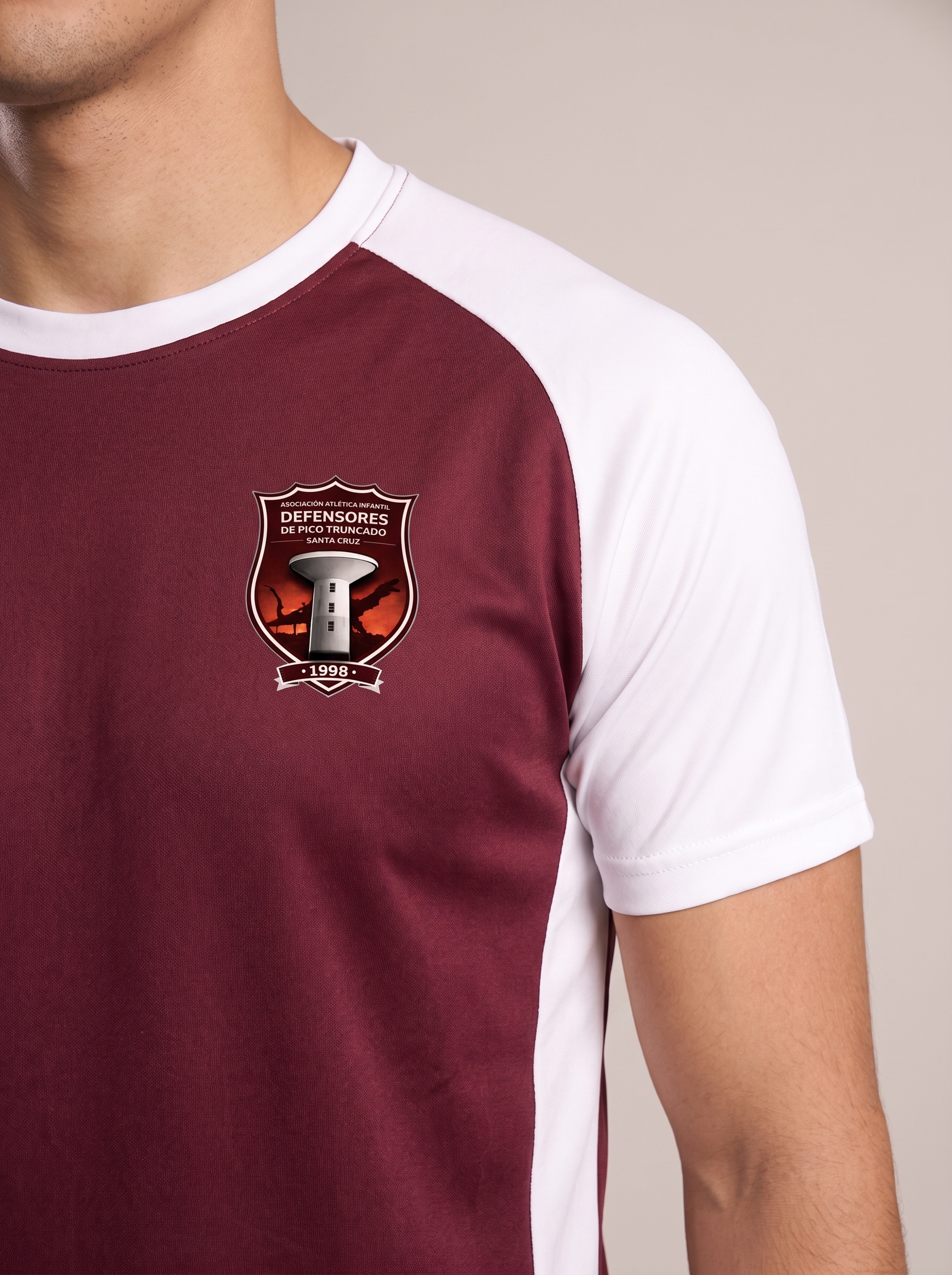 Remera de entrenamiento oficial 2026 de Defensores de Pico Truncado, detalle