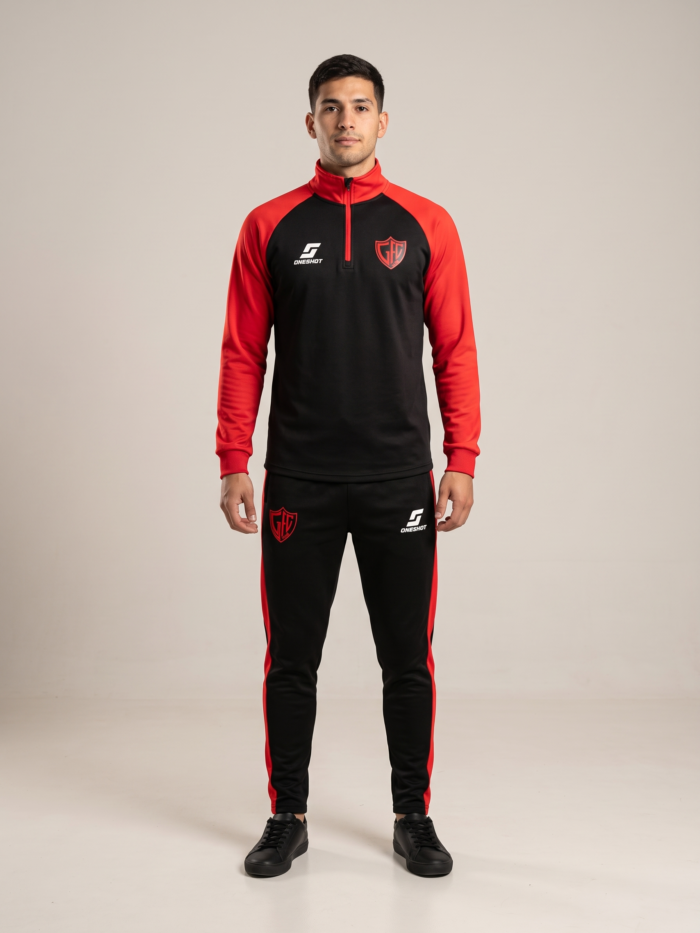 Conjunto de invierno oficial 2026 de Gaiman Fútbol Club, frente