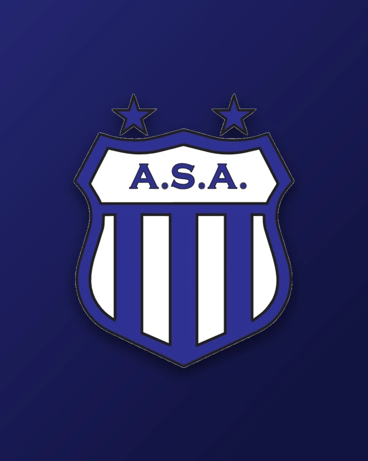 Escudo de San Antonio sobre el azul del club